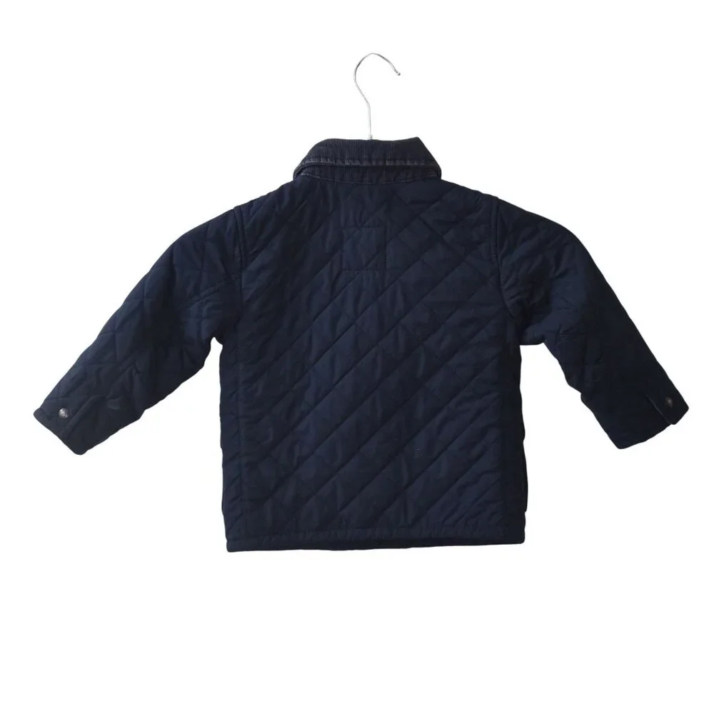 Baby Gap Navy Blue Quilted Jacket For Toddlers Size 2 Yrs - Picture 2 of 5